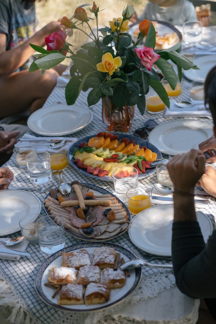 Breakfast under the olive tree