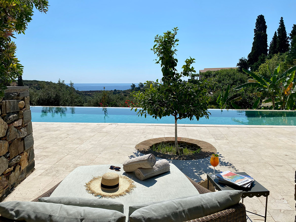 Serene pool bar moments at the best 5-star hotel in Monemvasia